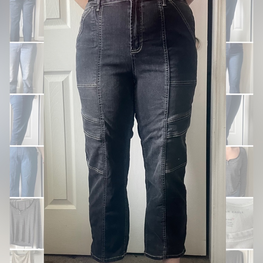Indigo Rein Black Relaxed Jeans with Modern Design
